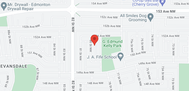 map of 15111 80 ST NW NW